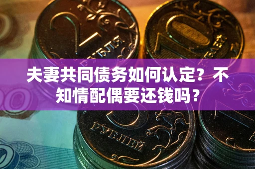 北京夫妻共同债务如何认定？不知情配偶要还钱吗？
